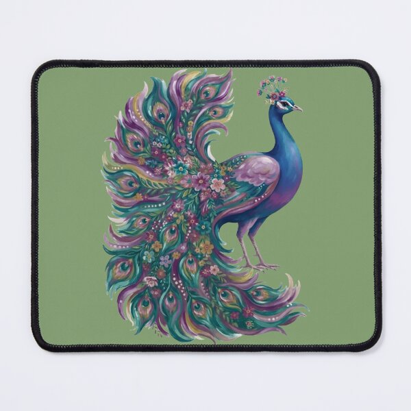 Item preview, Royal Peacock in Jewel Tones - Elegant Floral Botanical Art designed and sold by Theshop611.