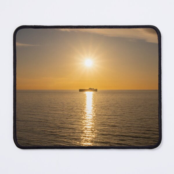 Item preview, Sunset Serenity Over North Sea with Ship, Denmark designed and sold by jrtwynam.