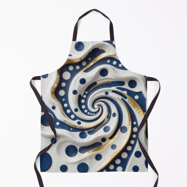 Item preview, Abstract Blue and Gold Spiral designed and sold by Vicky Brago-Mitchell®.