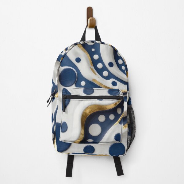 Item preview, Abstract Blue and Gold Spiral designed and sold by Vicky Brago-Mitchell®.