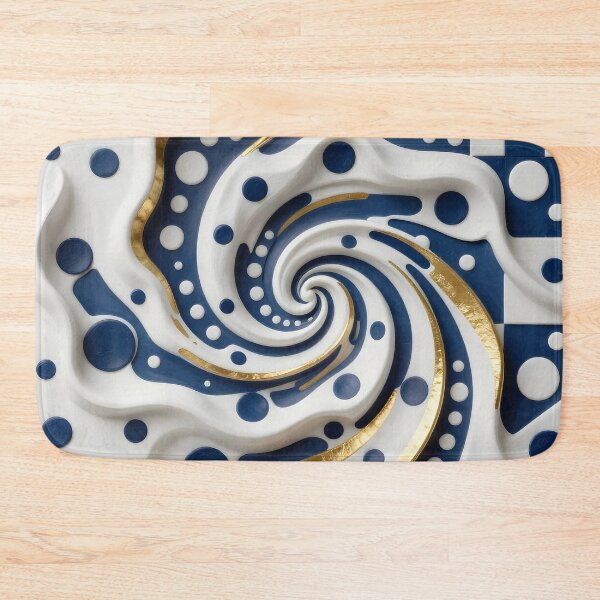 Item preview, Abstract Blue and Gold Spiral designed and sold by Vicky Brago-Mitchell®.