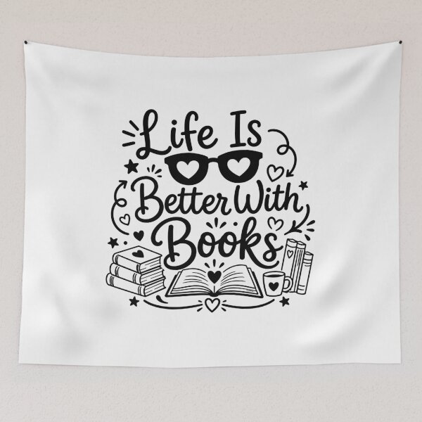 Item preview, Life Is Better With Books designed and sold by gunaone-design.