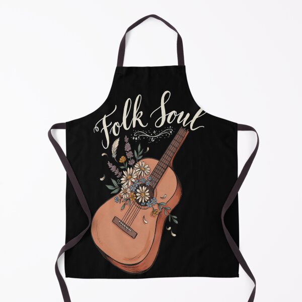 Item preview, Folk Soul – Floral Acoustic Guitar Hand-Drawn Design designed and sold by Midnight Veil Designs.