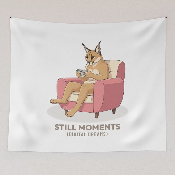 Item preview, Caracal Gaming Slow Living Vintage Aesthetic designed and sold by Cozy Vintage Animal.