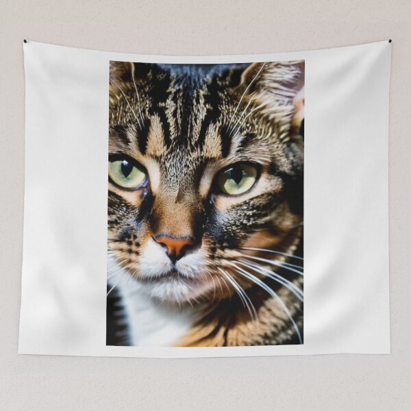 Item preview, Animals - Tabby Cat with Green Eyes, Intense Feline Portrait designed and sold by World-Pets.