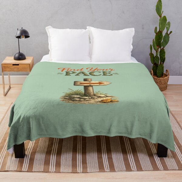 Item preview, Find Your Pace – Cozy Trail Sign Hand-Drawn Outdoor Illustration designed and sold by RosalesArts.