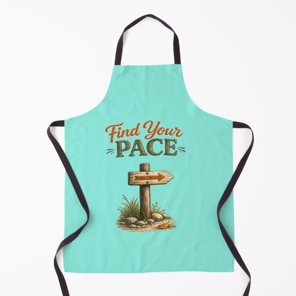 Item preview, Find Your Pace – Cozy Trail Sign Hand-Drawn Outdoor Illustration designed and sold by RosalesArts.