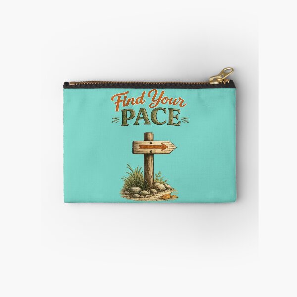 Item preview, Find Your Pace – Cozy Trail Sign Hand-Drawn Outdoor Illustration designed and sold by RosalesArts.