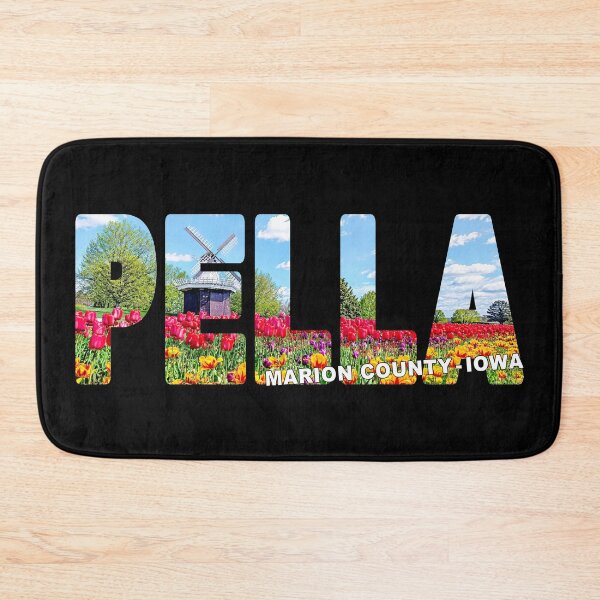 Item preview, PELLA Marion County Iowa - Tulips and Dutch Windmill Beautiful Sunny Day designed and sold by Adam Gormley.