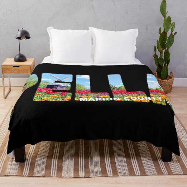 Item preview, PELLA Marion County Iowa - Tulips and Dutch Windmill Beautiful Sunny Day designed and sold by Adam Gormley.