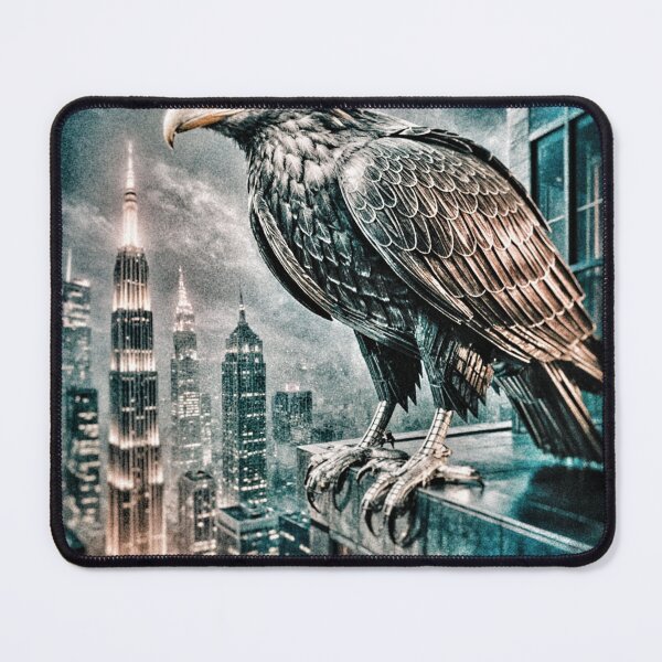 Item preview, Metal Eagle Art Print Urban Skyline designed and sold by The Empire Of Digital Art 02.