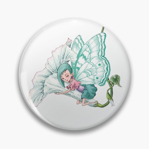 Item preview, April 14th birthday flower White Morning Glory Fairy designed and sold by birthflower.