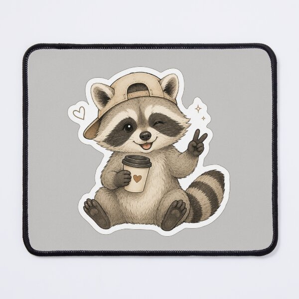 Item preview, Cute Raccoon Mood designed and sold by NeoSakura.
