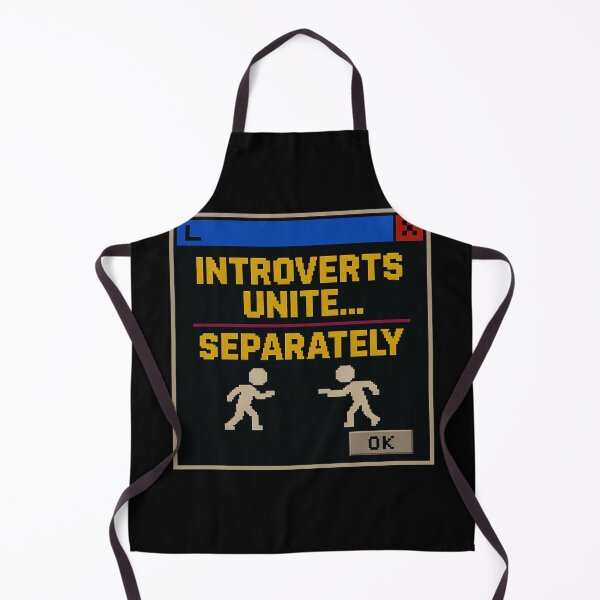 Item preview, Together Separately – Introverts Unite Pixel Humor designed and sold by Mad Factory Designs.