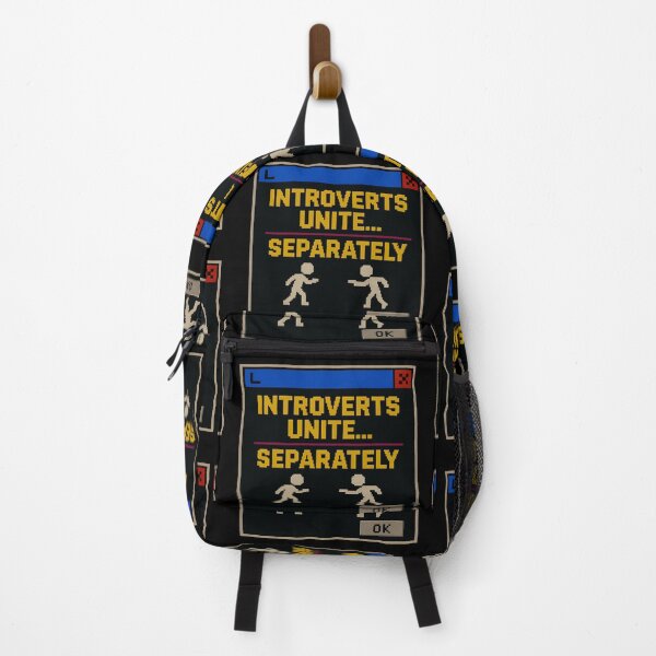 Item preview, Together Separately – Introverts Unite Pixel Humor designed and sold by Mad Factory Designs.