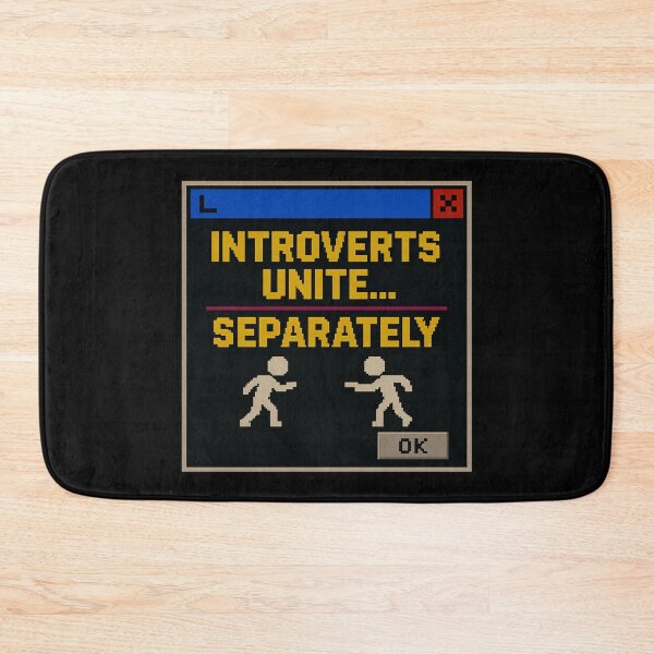 Item preview, Together Separately – Introverts Unite Pixel Humor designed and sold by Mad Factory Designs.