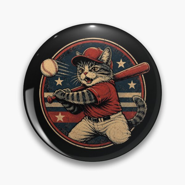 Item preview, Retro Vintage Baseball Cat Athletic designed and sold by Moizento.
