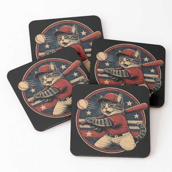 Item preview, Retro Vintage Baseball Cat Athletic designed and sold by Moizento.