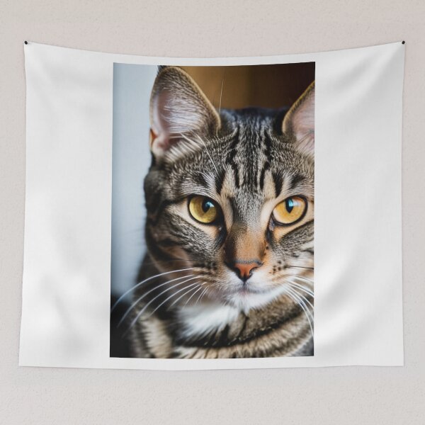 Item preview, Animals - Tabby Cat, Amber-Eyed Portrait designed and sold by World-Pets.
