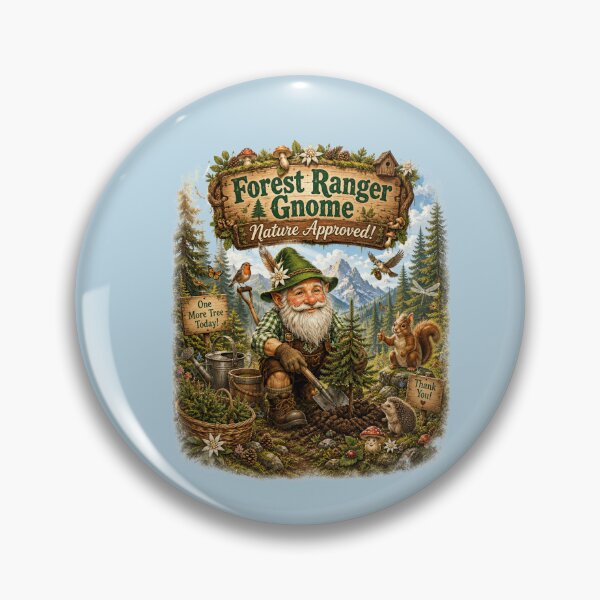 Item preview, Forest Ranger Gnome – Nature Approved Vintage Forest Design designed and sold by Alpine-Ink.