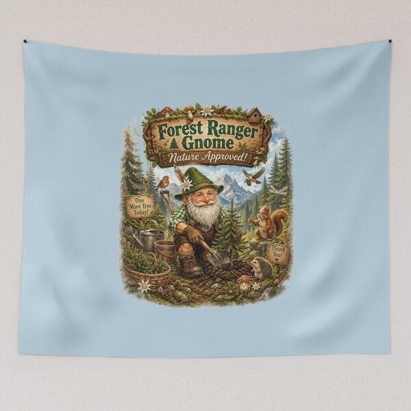 Item preview, Forest Ranger Gnome – Nature Approved Vintage Forest Design designed and sold by Alpine-Ink.