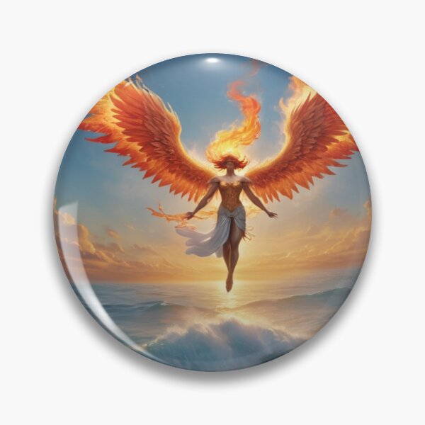 Item preview, Fire Angel Over The Ocean designed and sold by GenesisArtis.