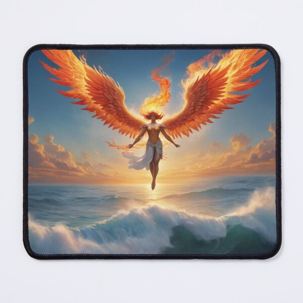 Item preview, Fire Angel Over The Ocean designed and sold by GenesisArtis.