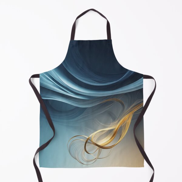Item preview, Elegant Blue and Gold Fluid Silk Waves designed and sold by Harmonic_Layers.