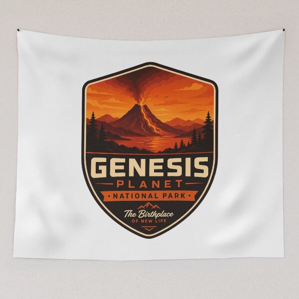 Item preview, Genesis World Retro Sci-Fi Park designed and sold by FrontierCosmic.