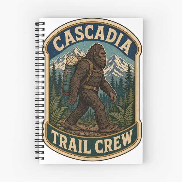 Item preview, Cascadia Trail Crew Backpacking Bigfoot Vintage Badge designed and sold by WesternCustoms.