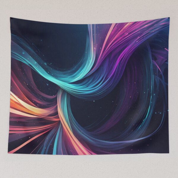 Item preview, Vibrant Cosmic Neon Fluid Swirl Art designed and sold by Harmonic_Layers.