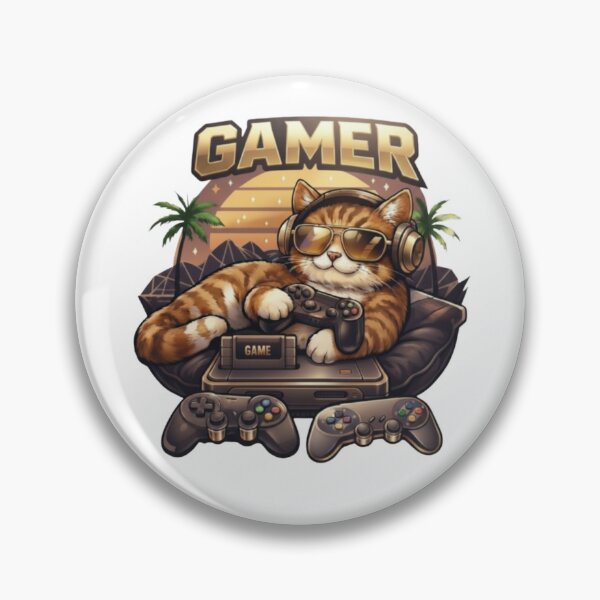 Item preview, Retro Gamer Cat Chill Lofi Aesthetic Art designed and sold by Northern Glow Art.
