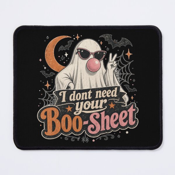 Item preview, Vintage Sassy Ghost - I Dont Need Your Boo Sheet designed and sold by Nacho Average Designs.