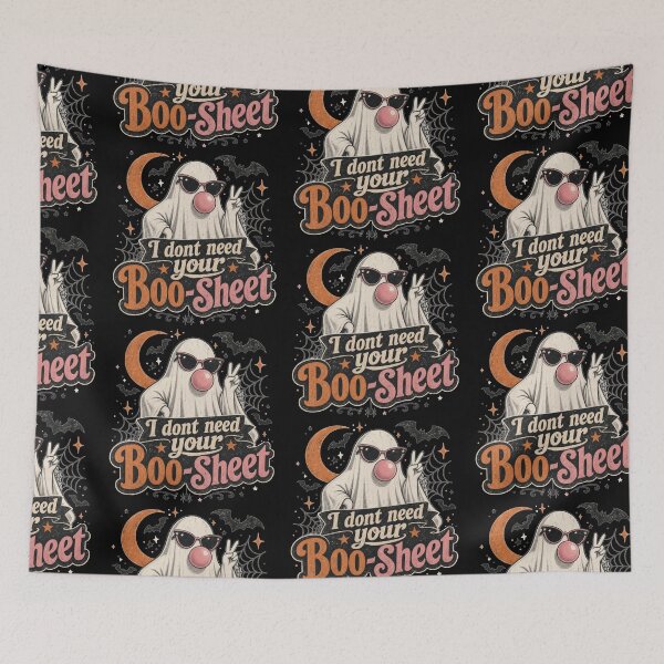 Item preview, Vintage Sassy Ghost - I Dont Need Your Boo Sheet designed and sold by Nacho Average Designs.
