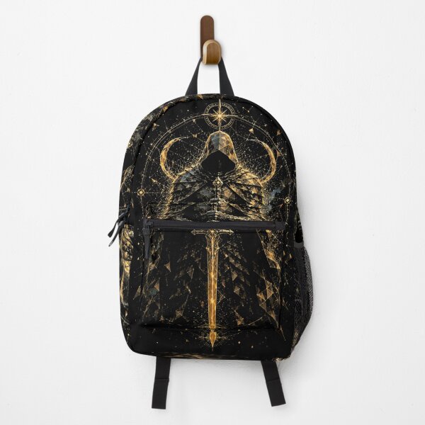Item preview, Mystic Hooded Warrior Design | Geometric Dark Fantasy Artwork designed and sold by Inner Flame Studio.