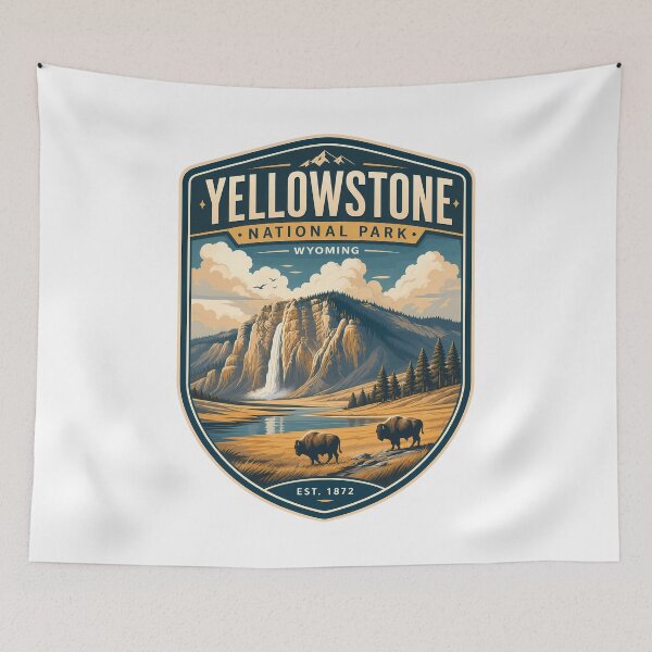 Item preview, Yellowstone National Park – Adventure in the Land of Geysers and Wildlife designed and sold by FrontierCosmic.