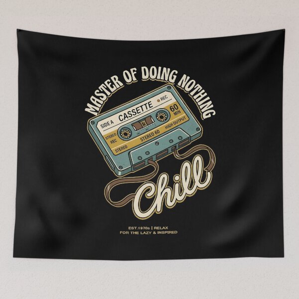 Item preview, Master Of Doing Nothing Vintage Cassette Retro designed and sold by Dazzle-Sizzle.