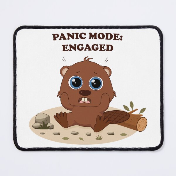 Item preview, Whimsy Woodland Animal Beaver (Panic Mode: Engaged) designed and sold by MascarenoM.