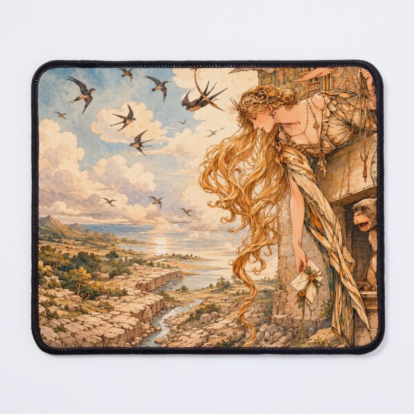 Item preview, Princess Letter Art Nouveau Fantasy Wall Decor designed and sold by RickE.