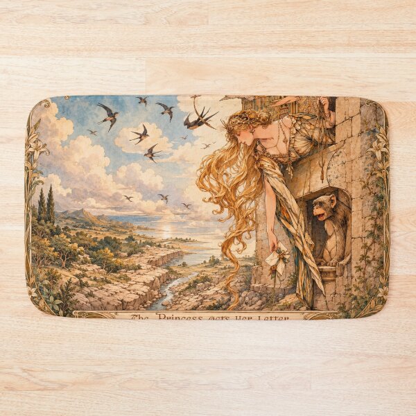 Item preview, Princess Letter Art Nouveau Fantasy Wall Decor designed and sold by RickE.