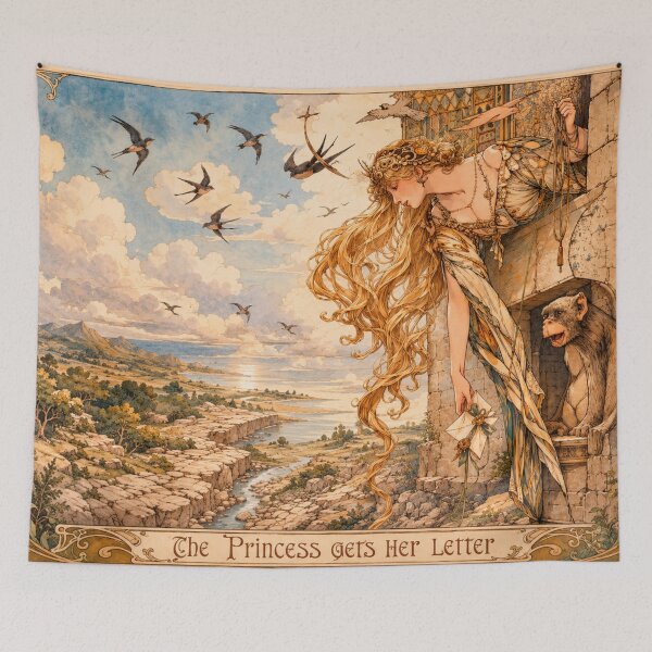 Item preview, Princess Letter Art Nouveau Fantasy Wall Decor designed and sold by RickE.