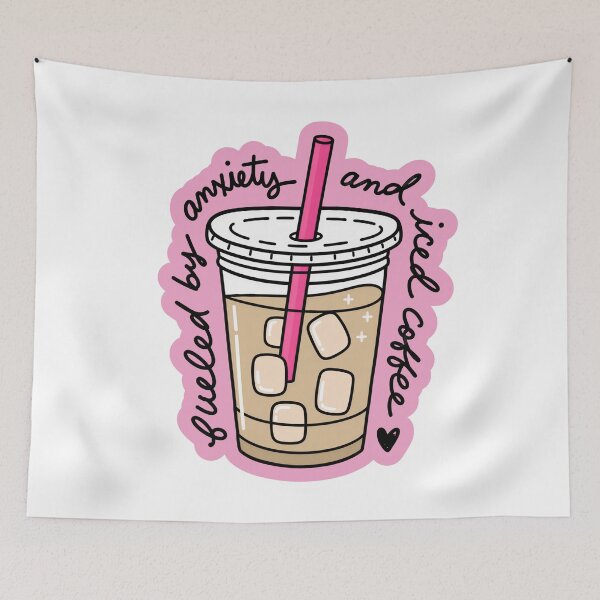 Item preview, Fueled by Anxiety and Iced Coffee designed and sold by hey it's roco.