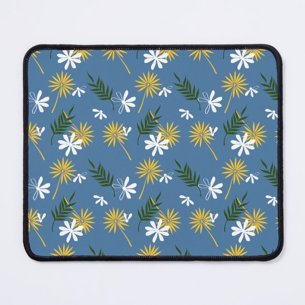 Item preview, Golden Yellow Starburst Floral Pattern with Daisies and Fern Leaves Design designed and sold by 555Design.