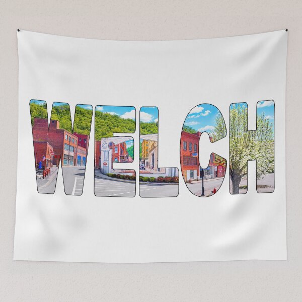 Item preview, WELCH - McDowell County West Virginia City of Welch 1920s Mural Sunny designed and sold by Adam Gormley.