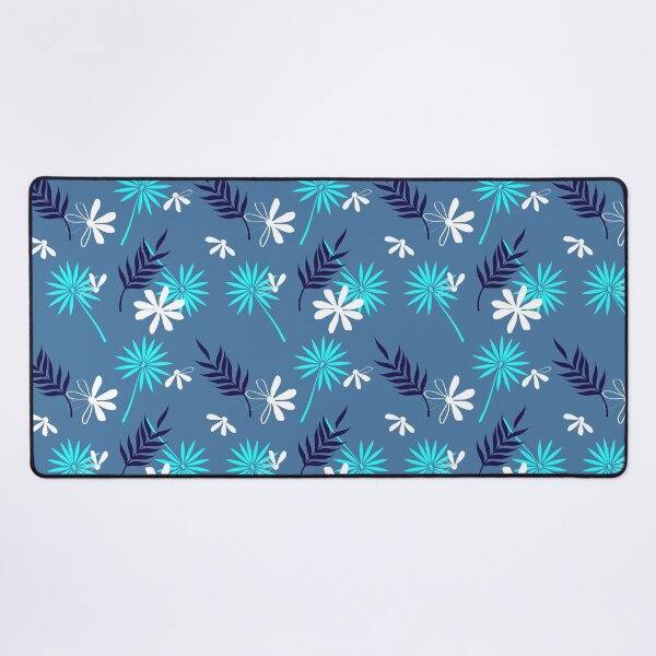 Item preview, Teal Turquoise Starburst Floral Pattern with Daisies Seamless Design designed and sold by 555Design.