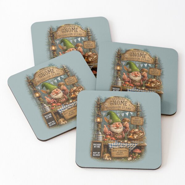 Item preview, Bavarian Gnome Mushroom Stand – Funny Forest Fantasy Vintage Design designed and sold by Alpine-Ink.