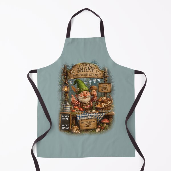 Item preview, Bavarian Gnome Mushroom Stand – Funny Forest Fantasy Vintage Design designed and sold by Alpine-Ink.