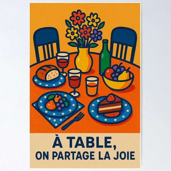 Item preview, French Dining & Cafe Art Print Set | Colorful European Kitchen Wall Art | Retro French Café Decor  designed and sold by codeslinger.