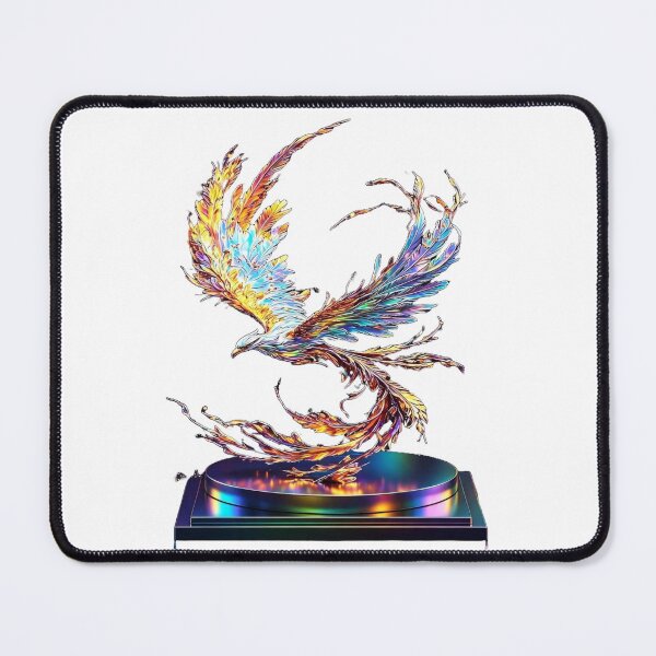 Item preview, Iridescent Rainbow Phoenix - Mythical Bird with Holographic Feathers designed and sold by RAYBIL.