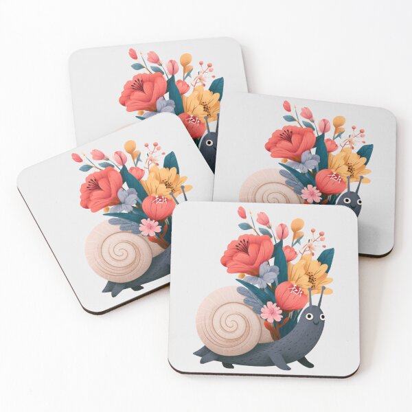 Item preview, Floral Snail designed and sold by bubblyrainbow.